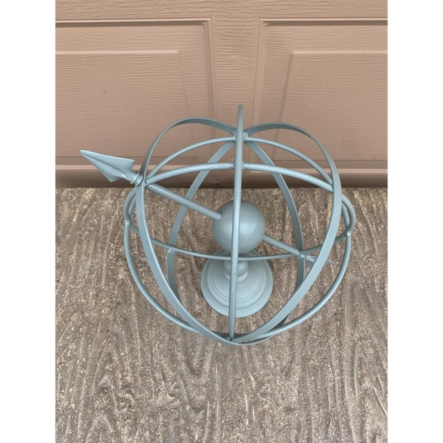 Vintage French Country Gray Iron Garden Armillary Sundial For Sale - Image 11 of 11