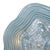 Layered Venetian Glass Sconces in Blue and Silver Leaf, Murano, Macchie - a Pair For Sale - Image 4 of 9