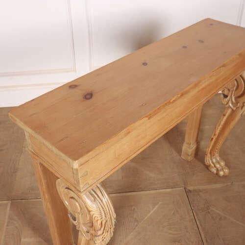 Yellow Scottish Pale Pine Console Table For Sale - Image 8 of 9