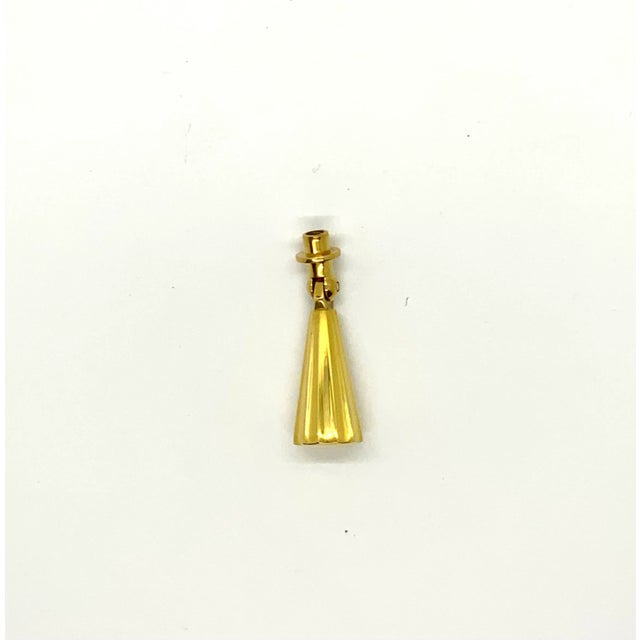 Henredon Henredon Small Cabinet Tassel Pull in Brass For Sale - Image 4 of 5