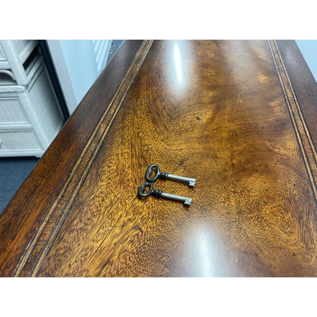 Wood Theodore Alexander Villa Olmo Carved Wood Sideboard / Buffet With Drawers & Cabinet Storage For Sale - Image 7 of 12