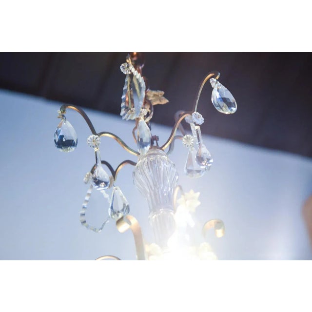 French Pampilles Chandelier in Glass For Sale - Image 6 of 11