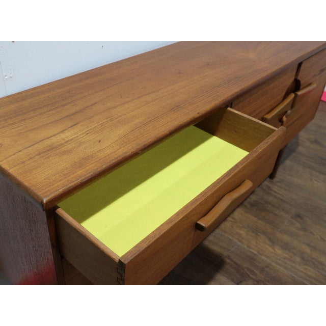 1960s Mid Century Modern Vintage Teak Sideboard Credenza Danish Style For Sale - Image 10 of 11