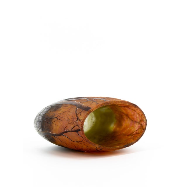 Multi-Layered Glass Winter Landscape Vase from Daum, Late 19th Century For Sale - Image 12 of 18