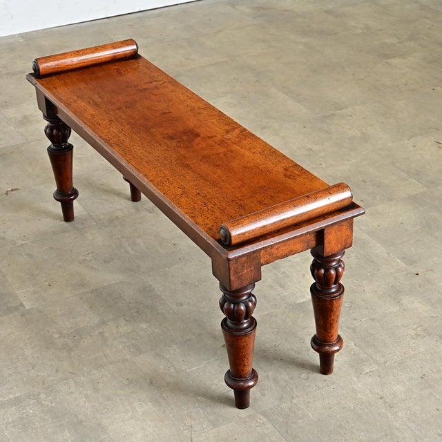 English 19th Century Mahogany Window Seat For Sale - Image 9 of 10