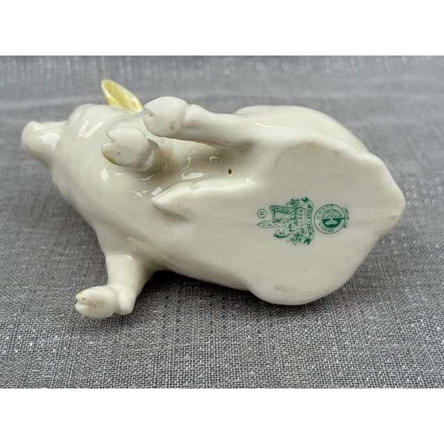 Vintage Irish Belleek Porcelain Pig For Sale - Image 11 of 13