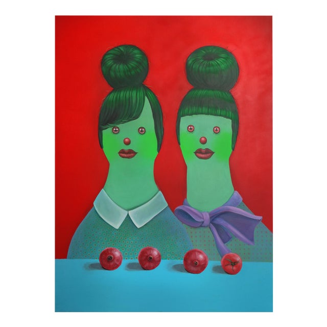 Natasha Lelenco, The Two Ones, 2024, Acrylic on Canvas For Sale