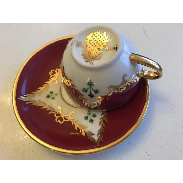 Porcelain Cup and Saucer from Bavaria, 1950s, Set of 2 For Sale - Image 10 of 11