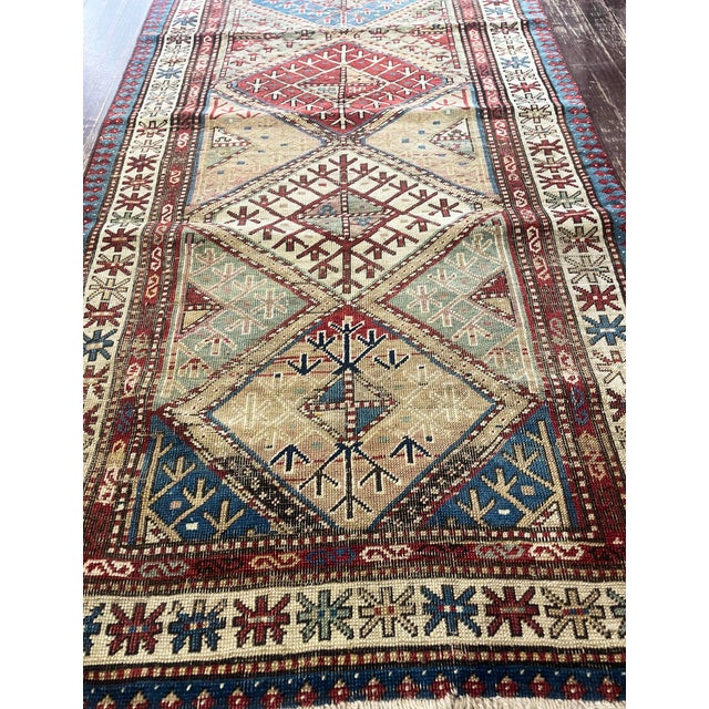 Antique Caucasian Runner, 3'2" × 9'0" For Sale - Image 4 of 8