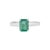 Contemporary 925 Sterling Silver 1.4ct Natural Emerald Solitaire Ring - Size 8 For Sale - Image 3 of 12