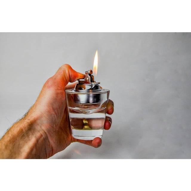 Superb and rare sommerso lighter designed and manufactured for seguso in murano in the 1970s. Glass craftsmanship using...