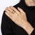 Vintage Sculptural Wide Band Ring Sz 6 18k Gold Textured Dome Geometric Jewelry For Sale In Los Angeles - Image 6 of 7