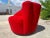 Red Vladimir Kagan Style “Nautilus” Swivel Chair For Sale - Image 8 of 13