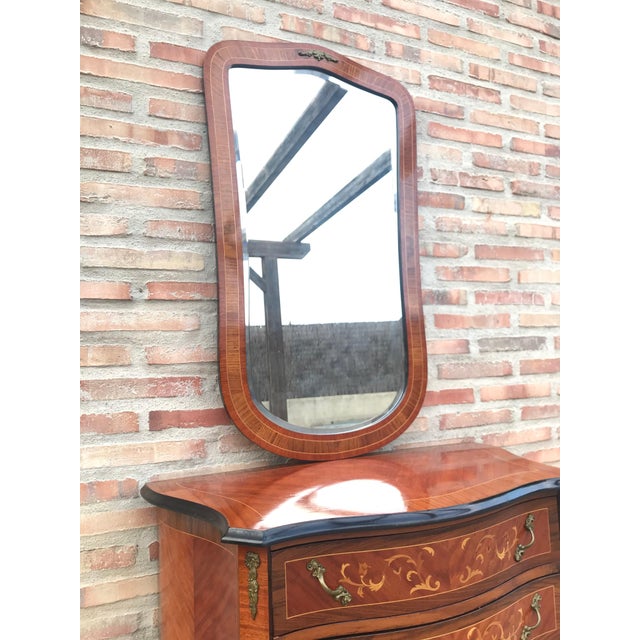 Mid 20th Century Louis XVI Style Kingwood and Marquetry Commode For Sale - Image 9 of 18