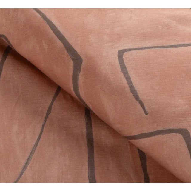Abstract Graffito Rosa Linen Pillow Cover, 20x20 Pillow For Sale - Image 3 of 3