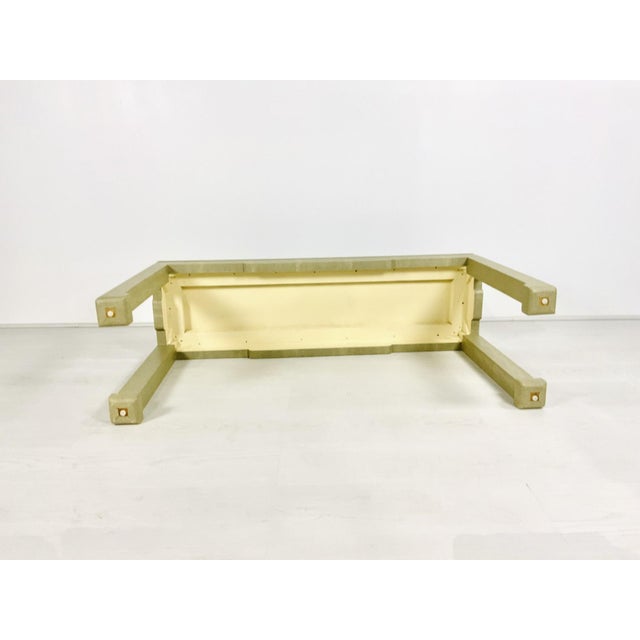 Vintage Chinoiserie Style Faux Shagreen Parsons Console Table For Sale In New York - Image 6 of 6