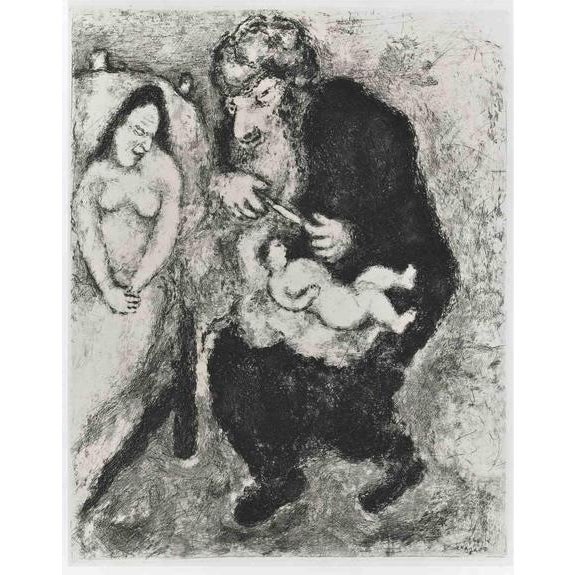 Etching on Montval wove paper, realized by Marc Chagall in 1931-39 and published by Tériade in 1956. Edition of 275+30 out...