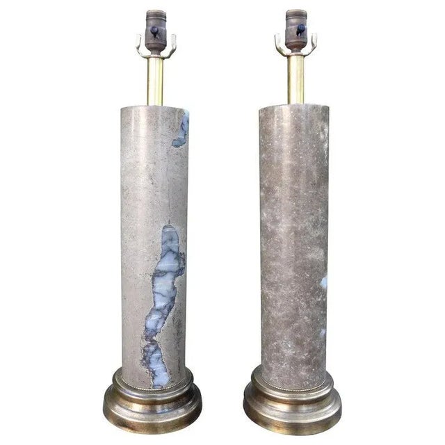 Mid-Century Modern Marble Lamps-A Pair For Sale - Image 13 of 13