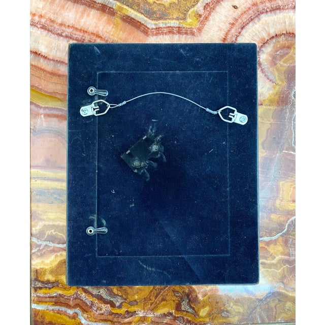 Watercolor Pastel Signed & Framed Original Painting in Wide Textured Frame For Sale - Image 6 of 6