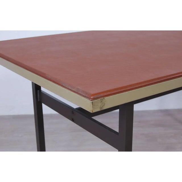 Italian Table and Office Chairs from Trau, 1960s, Set of 5 For Sale - Image 10 of 18