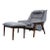 Mid Century 'Profil' Lounge Chair and Ottoman by Folke Ohlsson for Dux, C1960s For Sale