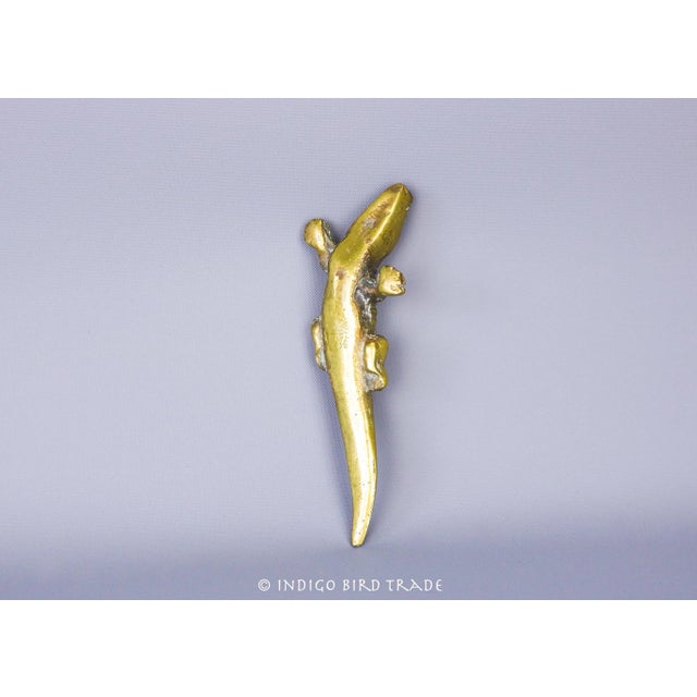 1930s 1930s Belgium Solid Brass Alligator Letter Opener For Sale - Image 5 of 6