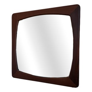 Vintage Teak Wall Mirror, Denmark, 1960s For Sale