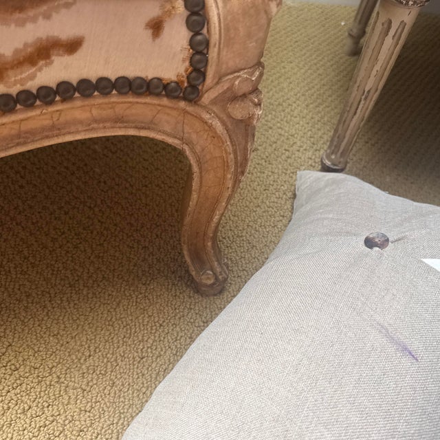 1990s A Pair of French Louis XV 19 Century Os De Mouton Armchairs For Sale - Image 5 of 12