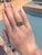 Mid 20th Century Vintage 18k Gold 3 Carat Colombian Emerald Cabochon and Diamond Ring, Size 7.25 For Sale - Image 5 of 6