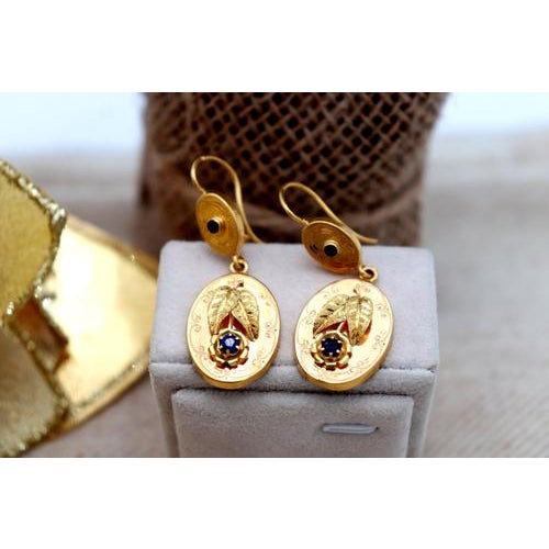 Hinged Gold Earrings, Set of 2 For Sale - Image 6 of 6