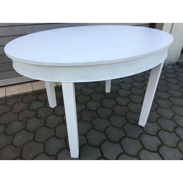 Art Deco White Oval Dining Table, 1940s For Sale - Image 12 of 14
