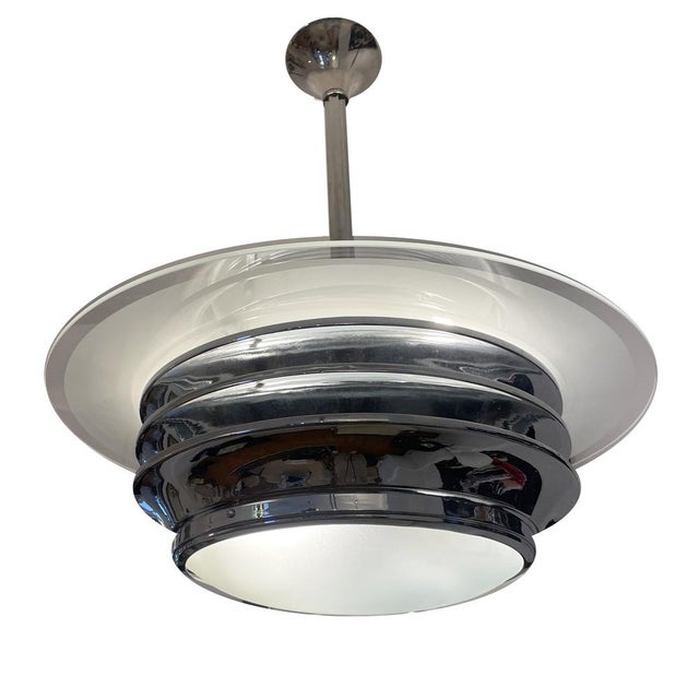 1940s Vintage Art Deco Ceiling Lamp, 1940 For Sale - Image 5 of 8
