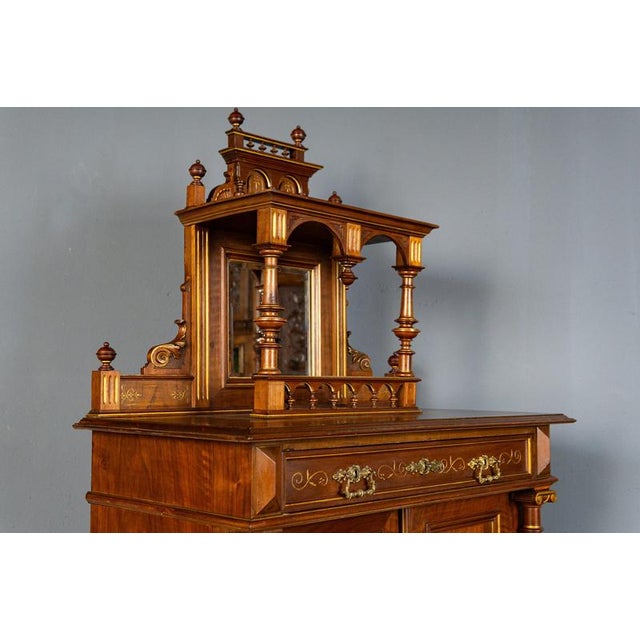 Wilhelminian Style Side Cabinet or Buffet Shelf, 1890s-1910s For Sale - Image 5 of 18