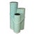 1970’s Turquoise Triple-Cylinder Ceramic Wicker Basket Vase For Sale