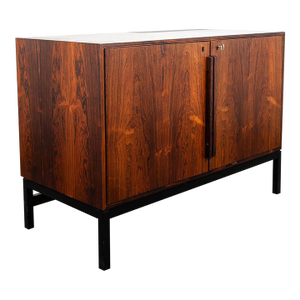 Mid Century Modern Compact Credenza Cabinet Refrigerator Storage Silkeborg Lock