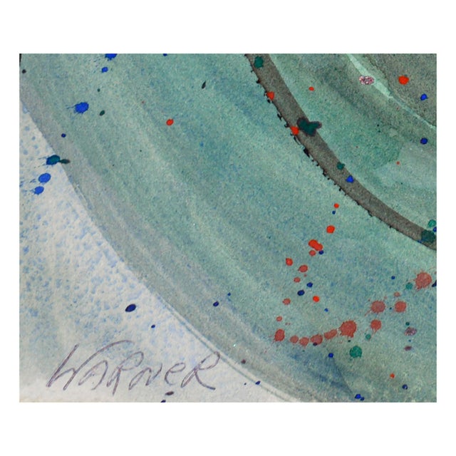 1970s Green Abstract by Doris Ann Warner For Sale - Image 5 of 5