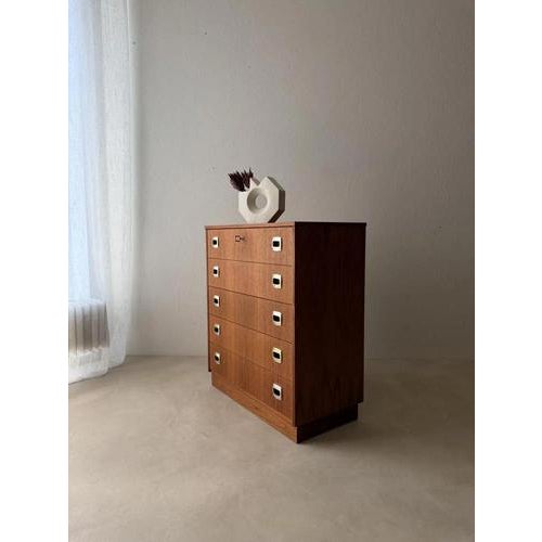 Mid-Century Modern Swedish Teak Chest of Drawers For Sale - Image 6 of 14