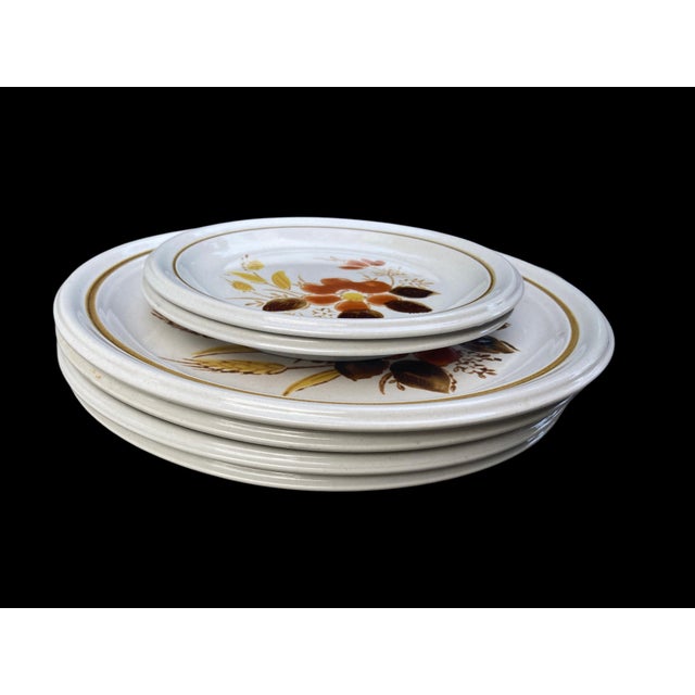 7 MCM Piece Dinnerware Mikasa Stone Harvest Highlands Kd102 Stoneware Dinner Serving Set, Fall Plate Set, Serving Plates, Vintage Dinnerware For Sale - Image 10 of 12