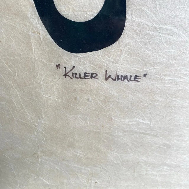 Vintage Native Canadian "Killer Whale" Screenprint For Sale - Image 4 of 7