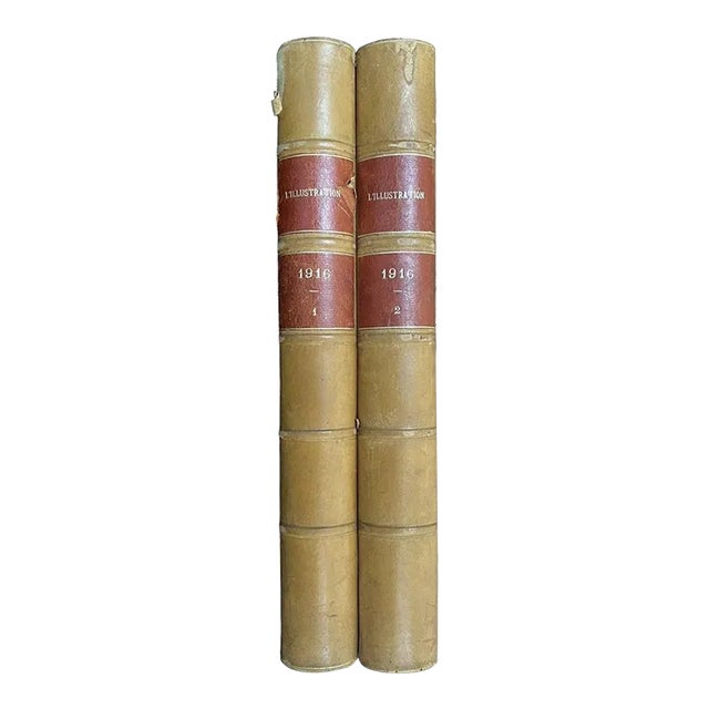 Antique French World War Books, L’illustration 1916 Volumes 1 & 2 For Sale