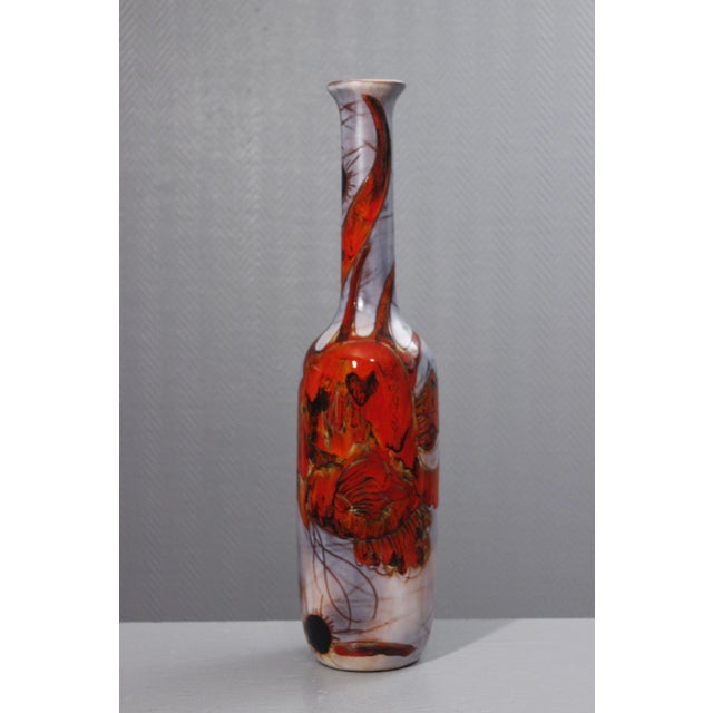 Large Vintage French Ceramic Lamp Base by Kurt & Monique Brunner for Vallauris, 1960s For Sale - Image 4 of 15