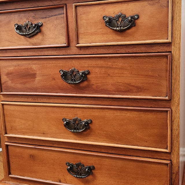 Diminutive Five Drawer Mahogany Chest For Sale In Los Angeles - Image 6 of 12