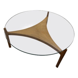 Sven Ellekaer for Christian Linneberg coffee table in Teak and Glass For Sale
