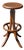 Antique Industrial Adjustable Swivel Oak Drafting Stool Barstool 1of3 ~ # 1 For Sale