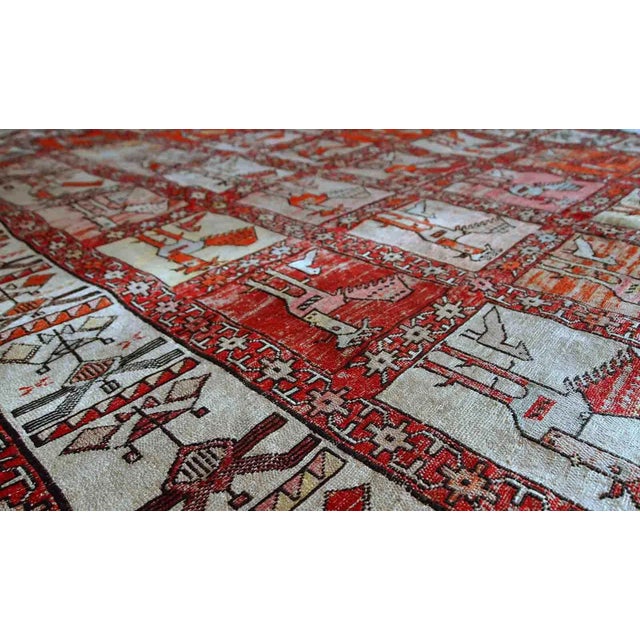 Persian 1960s Handmade Persian Sumak Silk Kilim Rug For Sale - Image 3 of 7