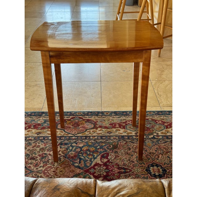 Pair of Cherry Wood Side Tables For Sale - Image 12 of 12