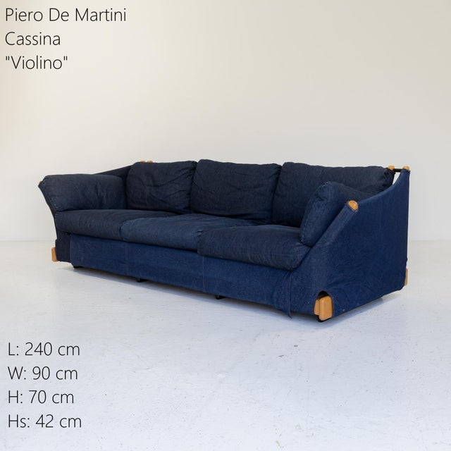 Violino Sofa by Piero De Martini for Cassina, 1970s For Sale - Image 11 of 11