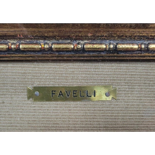 Favelli Flavio, Animated Landscape, 1800s, Oil on Panel, Framed For Sale - Image 4 of 5