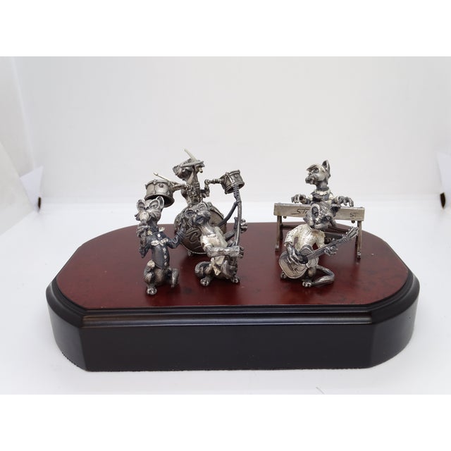 Musical Cats Figurine in Steel from Aryentis, 1980s For Sale - Image 3 of 18