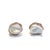 Bochic “Capri” Rose Cut White Topaz & Pearl Earrings Set In 18K Gold & Silver For Sale - Image 12 of 12